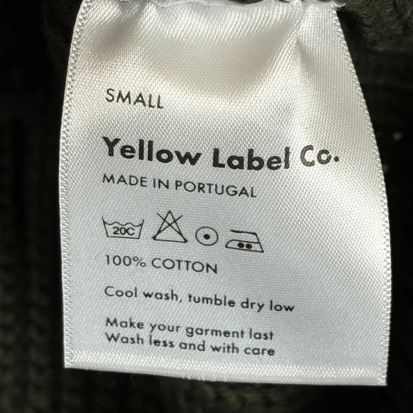 Yellow Label Co Mens Olive Green Cotton Shaker Stitch Crewneck Sweater Small - Picture 5 of 8